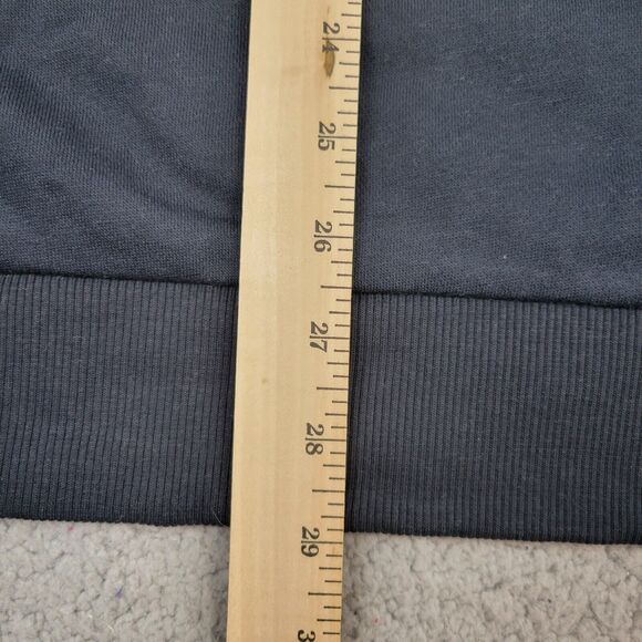 Under Armour Mens 2XL Sweatshirt Wordmark Rival Fleece Hoodie Black Gray - Picture 10 of 10